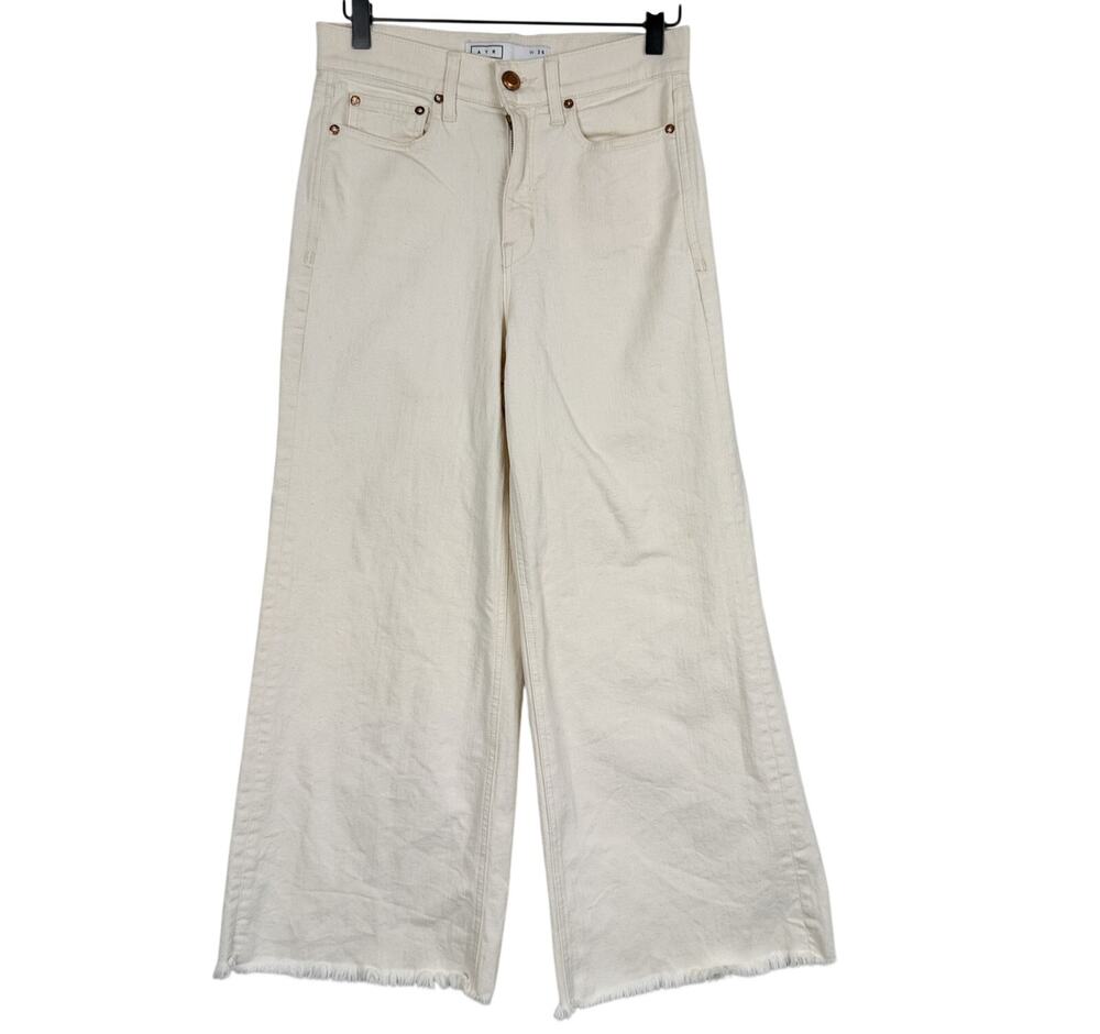 AYR The Must Wide Leg High Rise Jean Ivory - 26
